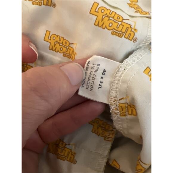 Loudmouth Colorful Golf Pin Up Girl Print Chino Pants Size 40 Novelty Pockets - Picture 14 of 16